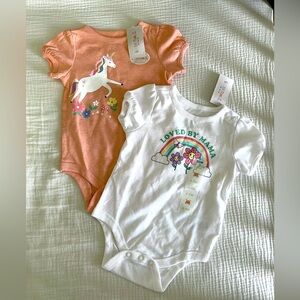 Kids One Pieces - White and Orange